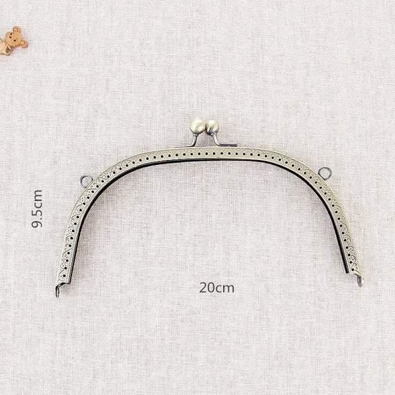 Sale! 1 pcs Classic Style Arc-Shape Clutch Purse Frame, 18~20cm, 2 Models, anti-Brass Sew On Coin Purse Frame ,Sew In Smooth Metal Frame - fabrics-top