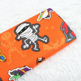 Zombie orange! 1 Meter Printed Cotton Fabric, Fabric by Yard, Yardage Fabrics, Children  Kids Halloween - fabrics-top