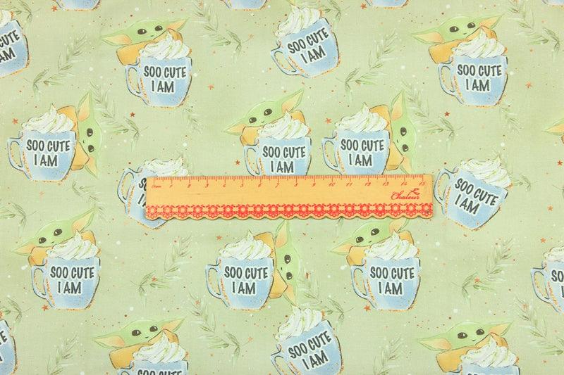 Yoda Baby 2 Colors! 1 Meter Printed Cotton Fabric, Fabric by Yard, Yardage Fabrics, Children  Kids 2103 - fabrics-top