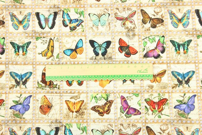 Butterfly Book! 1 Meter Printed Cotton Fabric, Fabric by Yard, Yardage Fabrics, Children  Kids - fabrics-top