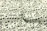 Musical Notes! 1 Meter Medium Thickness Plain Cotton Fabric, Fabric by Yard, Yardage Cotton Fabrics for  Style Garments, Bags - fabrics-top