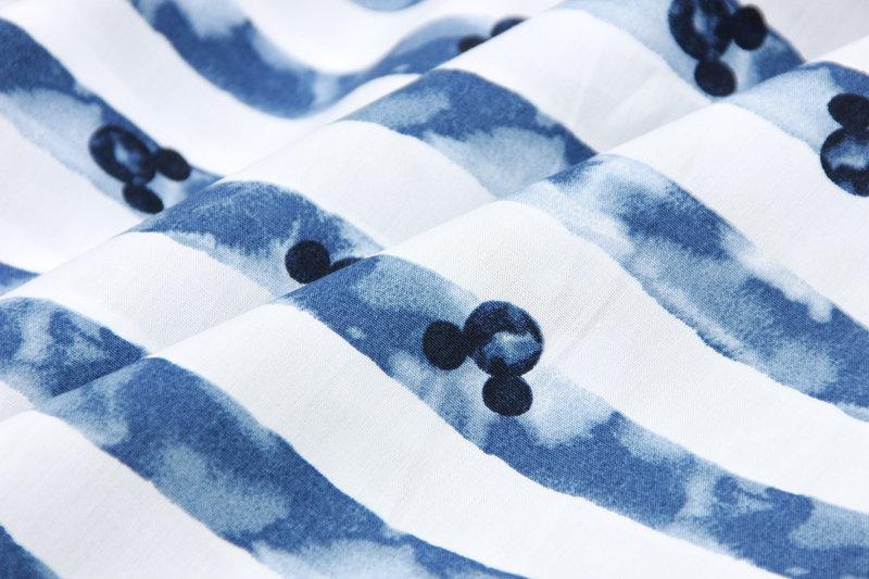 Mickey blue Stripes! 1 Meter Medium Thickness  Cotton Fabric, Fabric by Yard, Yardage Cotton Fabrics for  Style Garments, Bags - fabrics-top