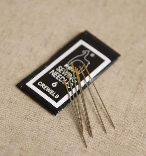 A Pack of India Made Pony 5#6#7#8#9#10#11#12# Sewing Needles, Golden Eyes Sewing Needles,Crewels, 4cm long, 25 needles in each package