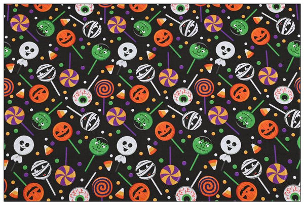 Halloween themed Lollipop! 1 yard Medium Thickness  Cotton Fabric, Fabric by Yard, Yardage Cotton Fabrics for  Style Garments, Bags - fabrics-top