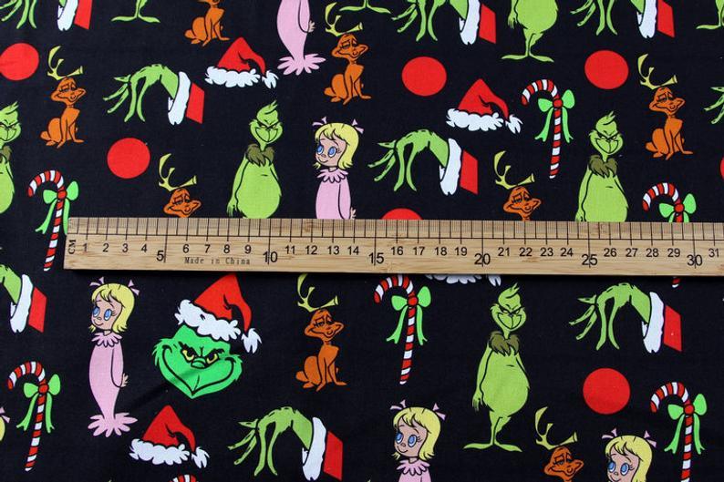 Not Today Karen Grinch! 1 Meter Medium Children Plain Cotton Fabric, Fabric by Yard, Yardage Cotton Fabrics for  Style Garments, Bags - fabrics-top