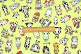 Tokidoki collection! 1 Meter Cotton Plain Fabric, Fabric by Yard, Yardage Cotton Canvas Fabrics for Clothes Bags, Meow Cool Cats - fabrics-top