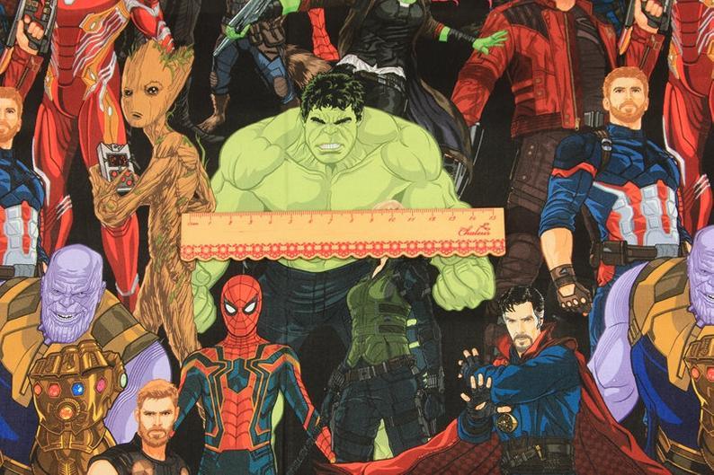 Movie Marvel Super Hero Infinity War! 1 yard Top Quality Medium Thickness Plain Cotton Fabric, Fabric by Yard, Avenger - fabrics-top