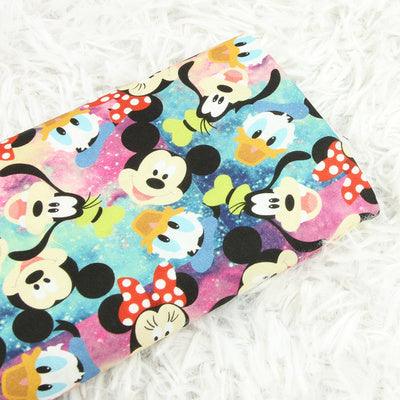 Mickey and Friends colorful ! 1 yard Printed Cotton Fabric for Bags, Clothings Craft Fabrics - fabrics-top