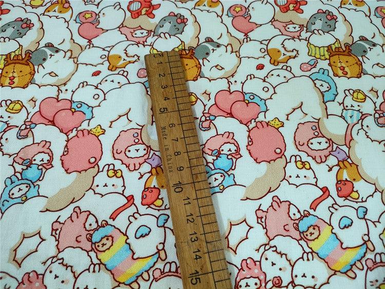 Adorable little ones, Japanese Cartoon Characters! 1 Meter Medium Thickness Plain Cotton Fabric, Fabric by Yard, Yardage Cotton Fabrics - fabrics-top