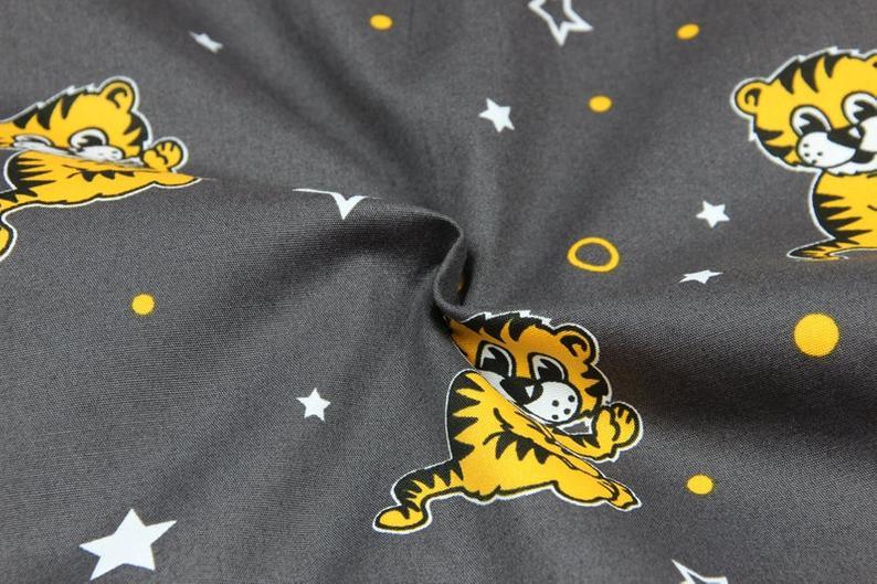 Little Tiger cub! 1 Meter Printed Cotton Fabric, Fabric by Yard, Yardage Fabrics, Children  Kids - fabrics-top