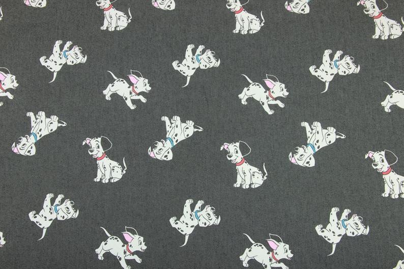 the Pets Cats and Dogs! 1 Meter Printed Cotton-Blends Fabric, Fabric by Yard, Yardage Fabrics, Children  Kids, Dalmatian Mary Cat - fabrics-top