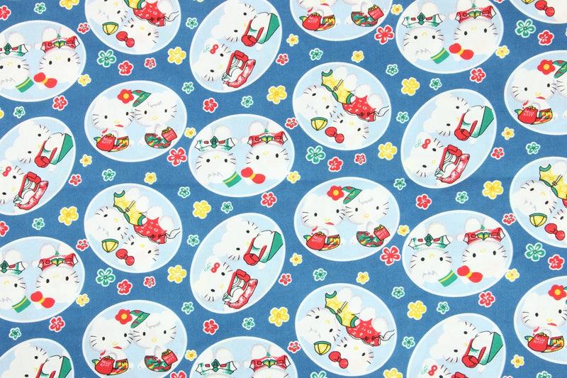 Hello Kitty Quality Prints Collection! 1 Meter Printed Cotton Fabric, Fabric by Yard, Yardage Bag Fabrics, Children Fabrics, Kids, Japanese - fabrics-top