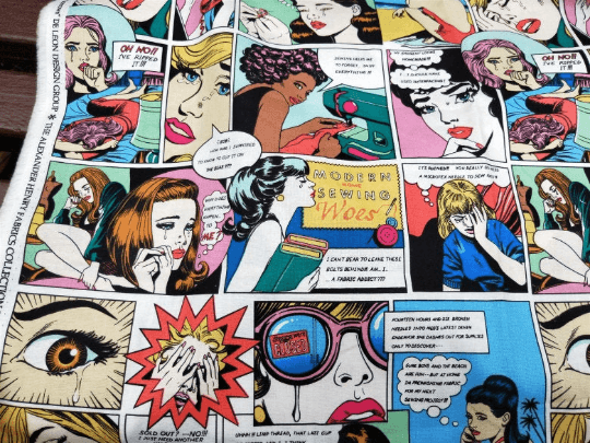 Modern Home Sewing Woes Comics ! 1 meter of Quality Printed Cotton Fabrics by Yard, Fabric Yardage Comics Fabrics - fabrics-top