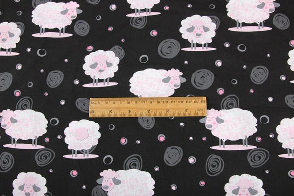 Sheep floating pink! 1 Meter Medium Thickness Plain Cotton Fabric, Fabric by Yard, Yardage Cotton Fabrics for  Style Garments, Bag - fabrics-top
