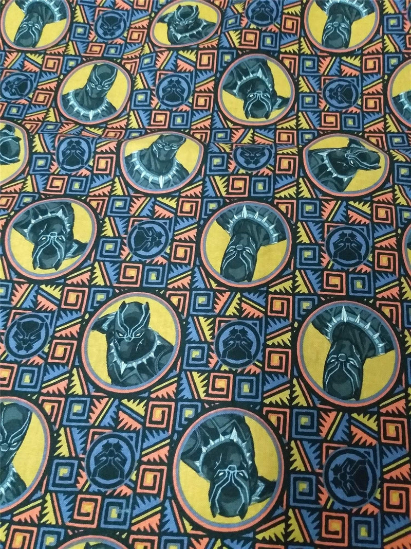 Black Panter Marvel Comics Super Hero 2 Colors! 1 Meter Medium Thickness Plain Cotton Fabrics for Style Garments, Bag black Panthers - fabrics-top