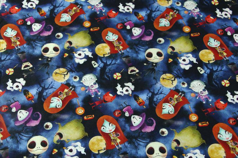 Corpes Bride the Hollywood Movies series 4! 1 Meter Medium Thickness Plain Cotton Fabric, Fabric by Yard, Yardage Cotton Fabrics Halloween - fabrics-top