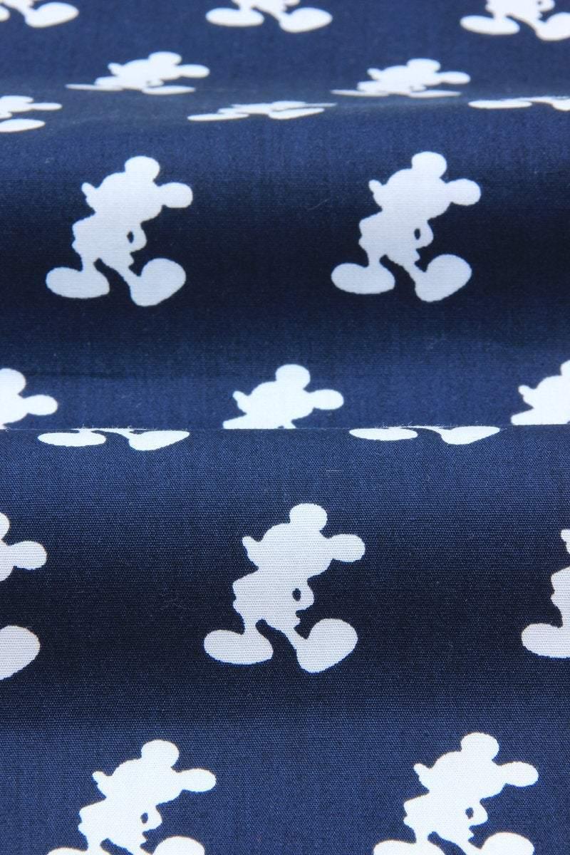 Mickey Shadow Navy White ! 1 Meter Medium Thickness  Cotton Fabric, Fabric by Yard, Yardage Cotton Fabrics for  Style Garments, Bags - fabrics-top