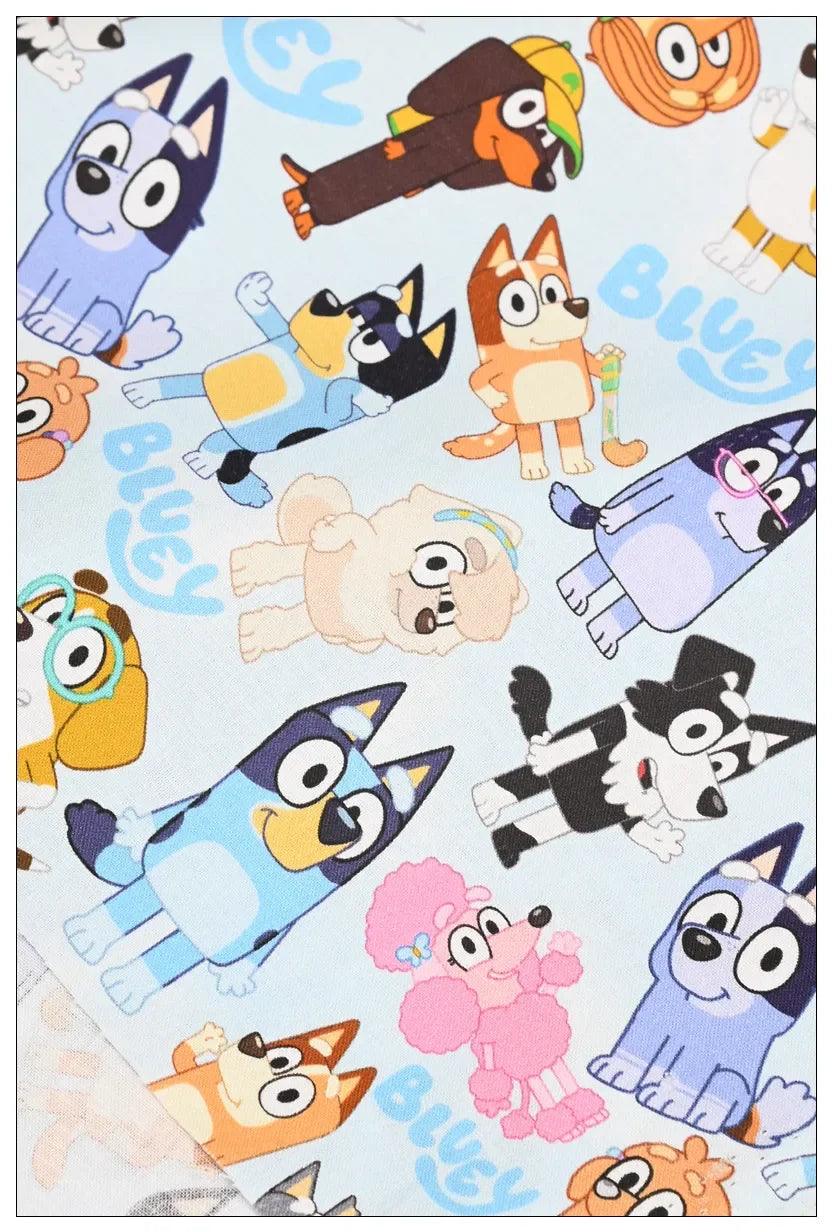 Bluey Bingo the puppies 7 Colors !1 Yard Quality Medium Thickness Plain Cotton Fabric, Fabric Australian - fabrics-top