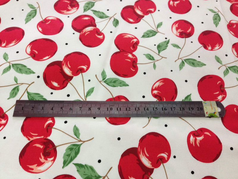 Cherry Green! 1 Meter Fine Cotton Fabric, Fabric by Yard, Yardage Cotton Fabrics for  Style Dress Clothes Skirt - fabrics-top