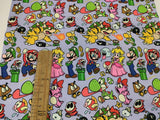 Retro Super Mario Pixels 2 Colors! 1 Meter Light Weight Plain Blends Fabric, Fabric by Yard, Yardage Cotton Fabrics for  Style - fabrics-top
