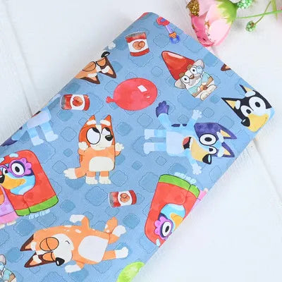 Bluey Bingo the puppies 7 Colors !1 Yard Quality Medium Thickness Plain Cotton Fabric, Fabric Australian - fabrics-top