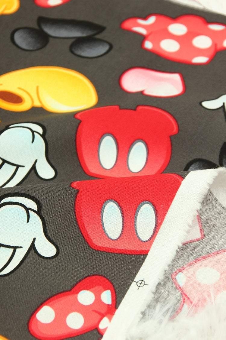 Mickey Stuff! 1 Meter Medium Cotton Fabric, Fabric by Yard, Yardage Cotton Fabrics for  Style Garments, Bags - fabrics-top