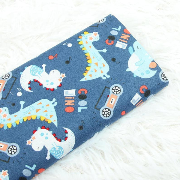 Sale! Cool Dino 2 Colors! 1 Meter Medium Thickness Cotton Fabric, Fabric by Yard, Yardage Cotton Fabrics for Style Clothes, Bags - fabrics-top
