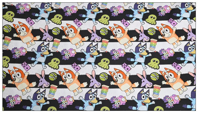 Bluey Bingo the puppies 7 Colors !1 Yard Quality Medium Thickness Plain Cotton Fabric, Fabric Australian - fabrics-top