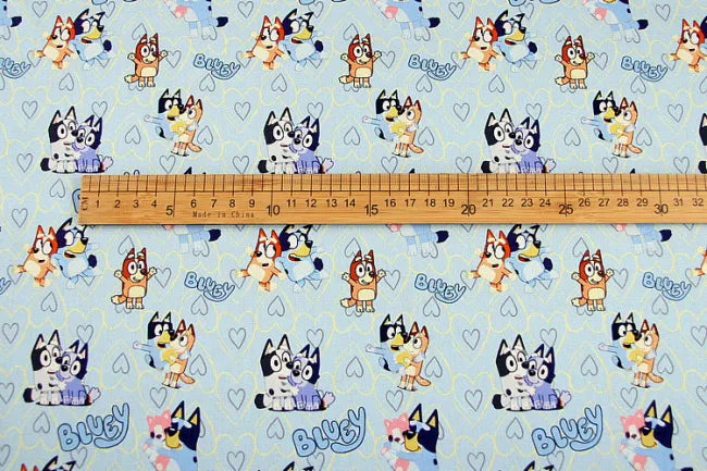 Bluey and Bingo the puppies 6 Colors! 1 Yard Quality Medium Thickness Plain Cotton Fabric, Fabric by Yard,  Cotton Australian 2211 - fabrics-top