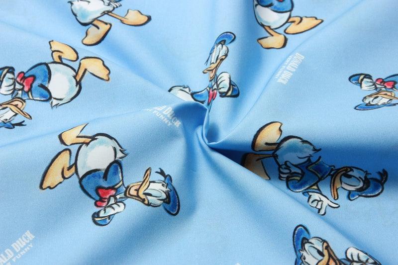 Donald Duck Blue! 1 Meter Medium Thickness  Cotton Fabric, Fabric by Yard, Yardage Cotton Fabrics for  Style Garments, Bags - fabrics-top