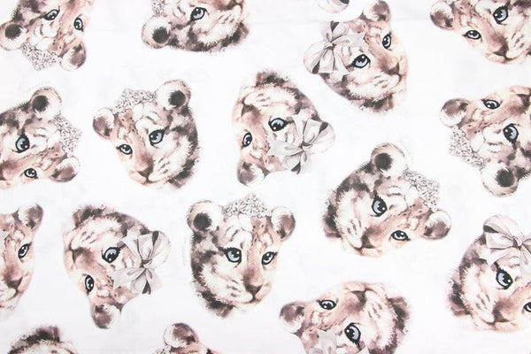 Little Tigress! 1 Meter Plain Cotton Fabric, Fabric by Yard, Yardage Cotton Fabrics for Style Garments, Bags