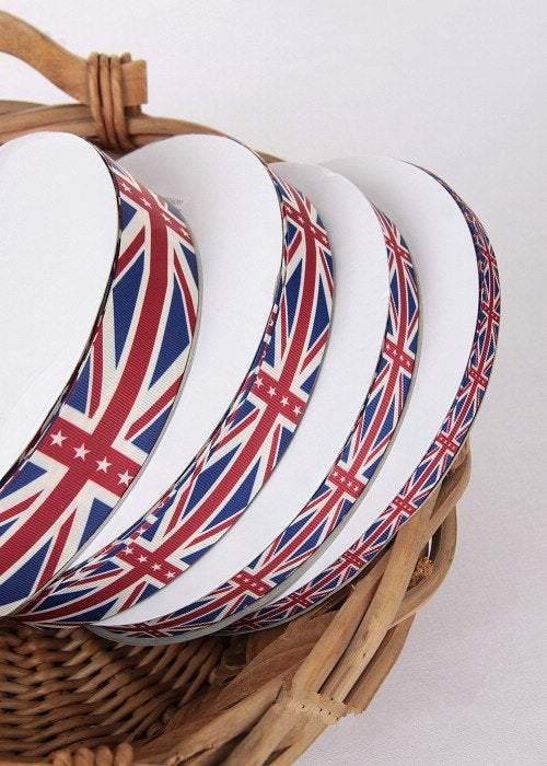 10 Yards Union Jack Ribbon, the Union Flag Pattern, 9 Yards 900cm length, Polyester, Great Britain Flag - fabrics-top