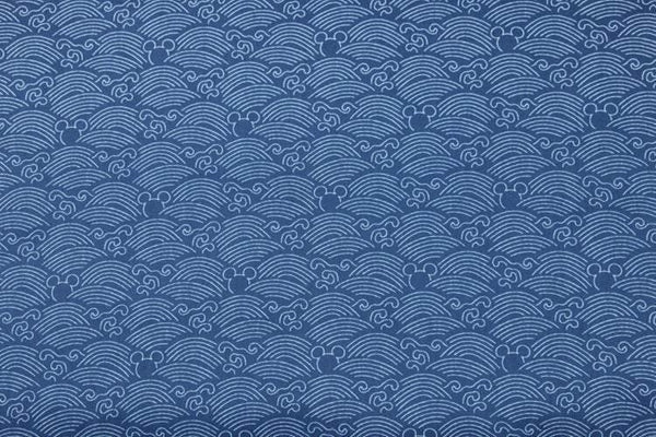Mickey Wave and Bubbles blue 2 model! 1 Meter Medium Thickness  Cotton Fabric by Yard, Yardage Cotton Fabrics for Style clothing Bags
