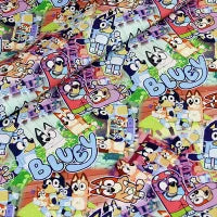 Bluey and Bingo the puppies 6 Colors! 1 Yard Quality Medium Thickness Plain Cotton Fabric, Fabric by Yard,  Cotton Australian 2211 - fabrics-top