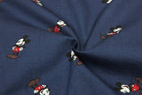 Classic Mickey navy blue! 1 Meter Plain Cotton Fabric, Fabric by Yard, Yardage Cotton Fabrics for  Style Garments, Bags Cockerel Chicken - fabrics-top