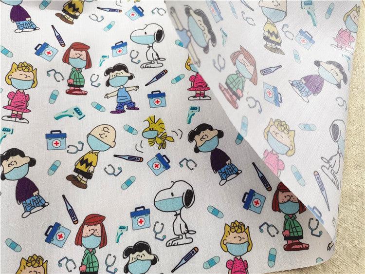 Snoopy and Charlie Brown in Hospital! 1 Yard Plain Polyester Blends Fabric, Fabric by Yard, Yardage  Fabrics for  Style Garments, Bags - fabrics-top