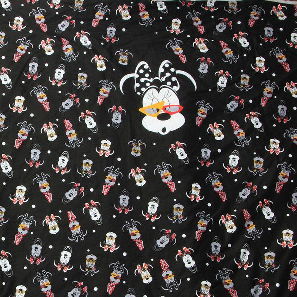 Minnie with Sunglasses!   Plain Cotton Fabric, Fabric by Yard, Yardage Cotton Fabrics for Style Garments, Bags