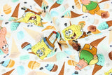 SpongeBob and Friends ! 1 Yard Printed Cotton Fabric, Fabric by Yard, Yardage Fabrics, Children  Kids 2104 - fabrics-top