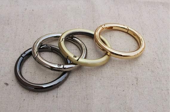 2pcs Big Plated Gate Ring For Bags, O-ring, Open/Close Ring, Metal Ring, Brushed Anti-Brass, Golden, Silver, Gun Available, 40mm,35mm,32mm