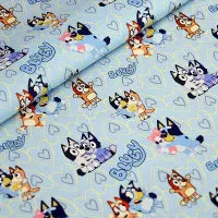 Bluey and Bingo the puppies 6 Colors! 1 Yard Quality Medium Thickness Plain Cotton Fabric, Fabric by Yard,  Cotton Australian 2211 - fabrics-top