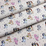 Bluey and Bingo the puppies 3 Colors! 1 Yard Quality Medium Thickness Plain Cotton Fabric, Fabric by Yard,  Cotton Australian Animated - fabrics-top