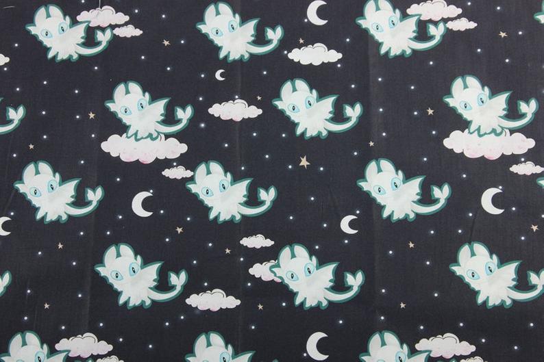 How to Train your Dragon Series 2 3 Color! 1 yard Printed Cotton Fabric, Fabric by Yard, Yardage Cotton Bag Fabrics, Children Fabrics - fabrics-top