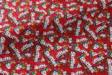 Skittles red! 1 Meter Printed Cotton Fabric, Fabric by Yard, Yardage Fabrics, Children  Kids