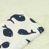 Whales! 1 Meter Medium Thickness Cotton-Linen Fabric, Fabric by Yard, Yardage Cotton Fabrics for Style Clothes, Bags - fabrics-top