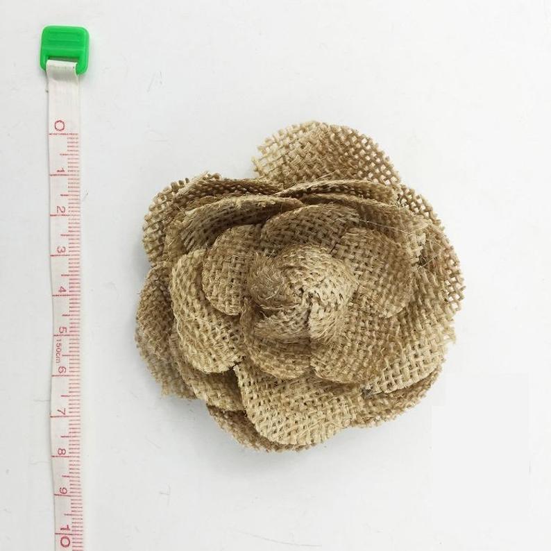 12pcs Gorgeous Jute-made Flowers, Jute Blossom,  Can be a Breast Pin, Brooch,or Ornament for Hat, Shoes or theatre Garments, 25 models - fabrics-top