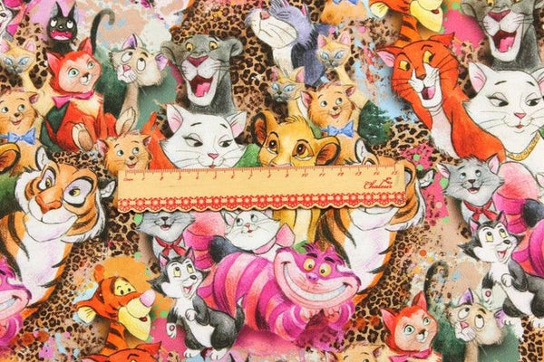 All Characters Together the Animals! 1 Yard Quality Medium Thickness Plain Cotton Fabric, Fabric by Yard, Yardage Cotton Fabrics for Style - fabrics-top