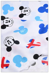 Mickey and Union Jack ALS! 1 Meter Light Weight  Polyester Rayon Fabric, Fabric by Yard, Yardage Fabrics for Style Garments, Bags - fabrics-top