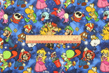 Super Mario and Friends 4 Colors! 1 Meter Top Quality Medium Thickness Plain Cotton Fabric, Fabric by Yard, Yardage Cotton 202010 - fabrics-top
