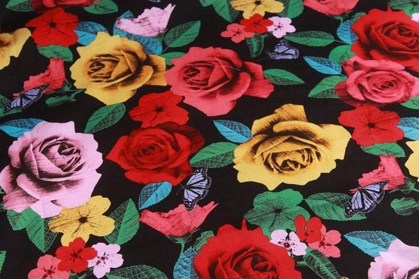 Havana rose! 1 Meter Medium Thickness Cotton Fabric, Fabric by Yard, Yardage Cotton Fabrics for  Style Garments, Bags 2017 - fabrics-top