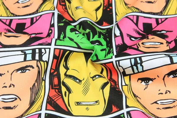 the Avengers Portraits! 1 Meter Medium Thickness Printed Plain Cotton Fabric, Fabric by Yard, Yardage Batman Fabric - fabrics-top